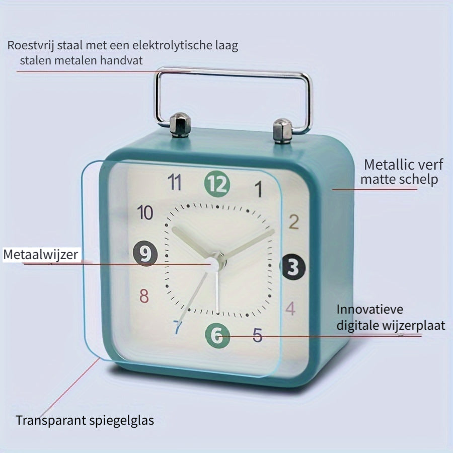 TimeCube - Square Digital Alarm Clock with Night Light and Snooze