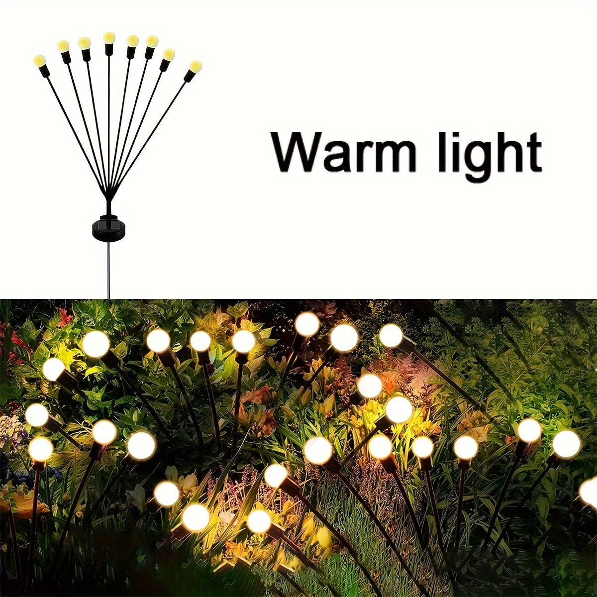 SolarFirefly Lights - Solar LED Firefly String Lights for the Garden