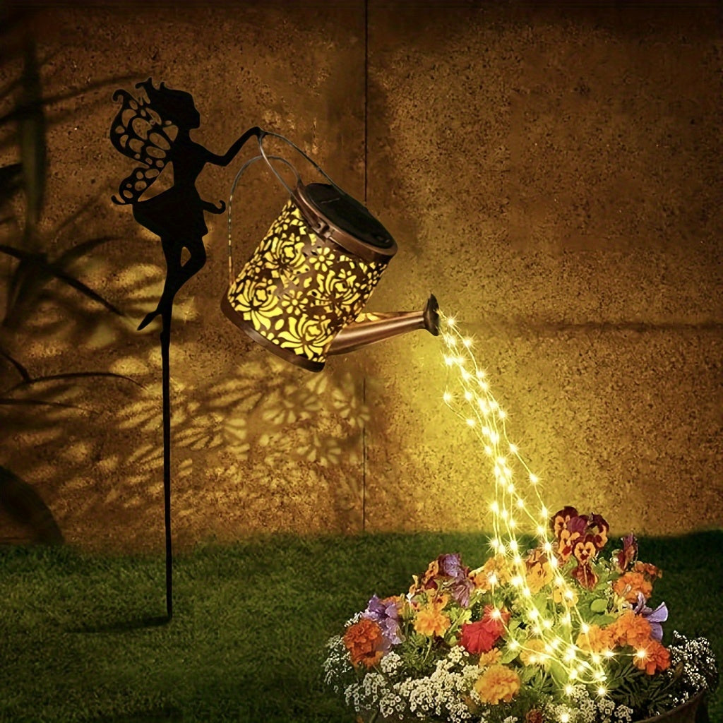 SolarSprinkle - Solar Powered Light-Up Watering Can Garden Decor