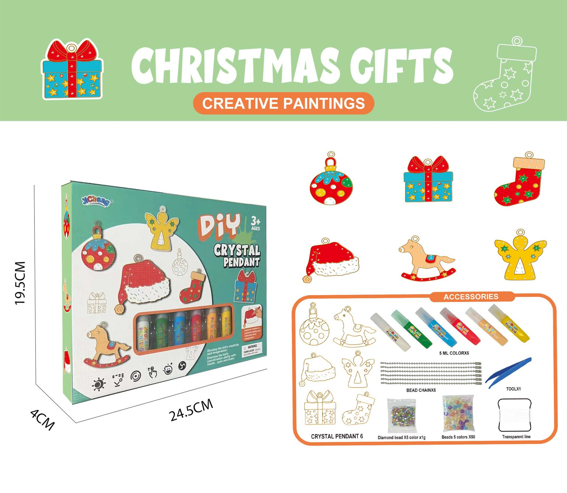 SparkleArt - Paint Your Own Keychain DIY Craft Kit