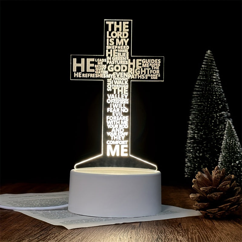 CrossGlow - Acrylic 3D LED Cross Night Light