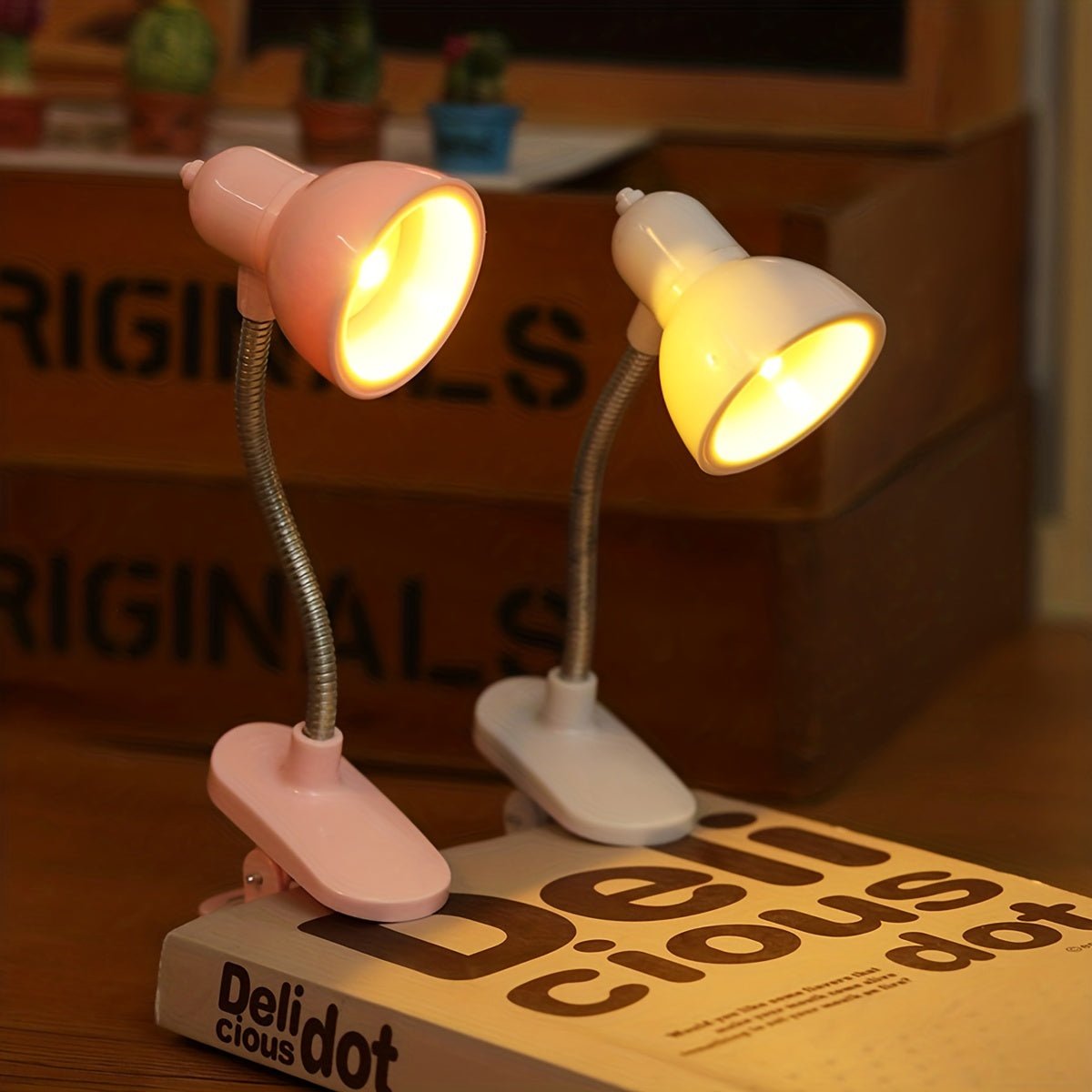 MiniGlow - Portable Clip-On Reading Lamp with Adjustable Arm
