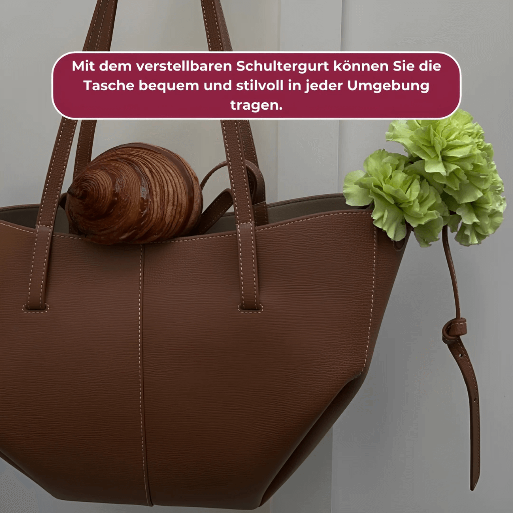 LeatherLux Crossbody Bag - Sac Cuir Stylé Poignées