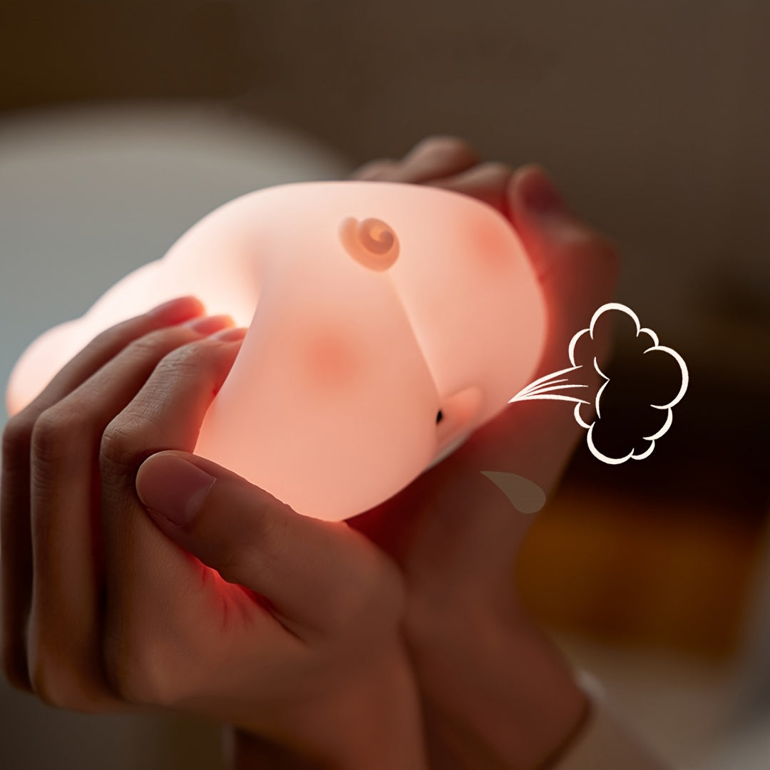 PiggyGlow - Rechargeable USB LED Silicone Night Light