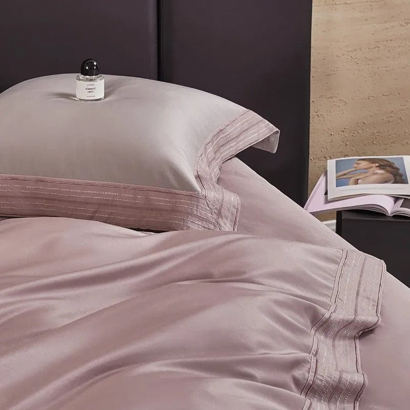 Luxxe Blush - Egyptian Cotton Blush Pink Duvet Cover Set