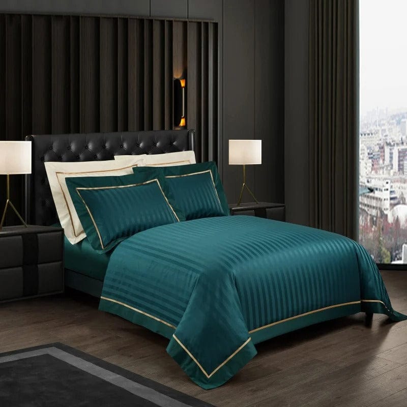 Prestige Green - Emerald Green Egyptian Cotton Duvet Cover Set