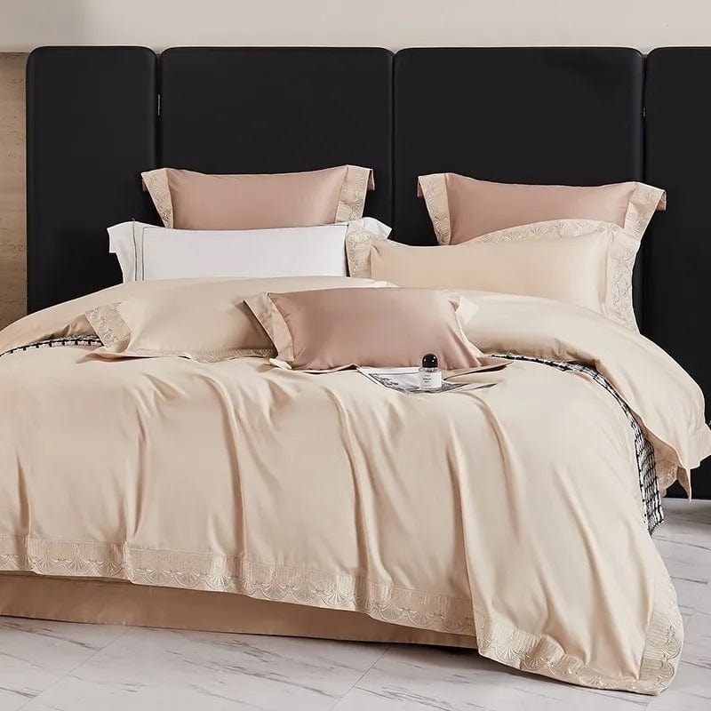 Luxxe Peach - Egyptian Cotton Peach Duvet Cover Set