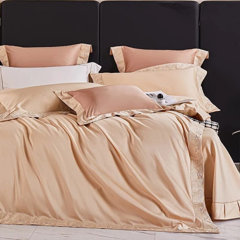 Luxxe Peach - Egyptian Cotton Peach Duvet Cover Set