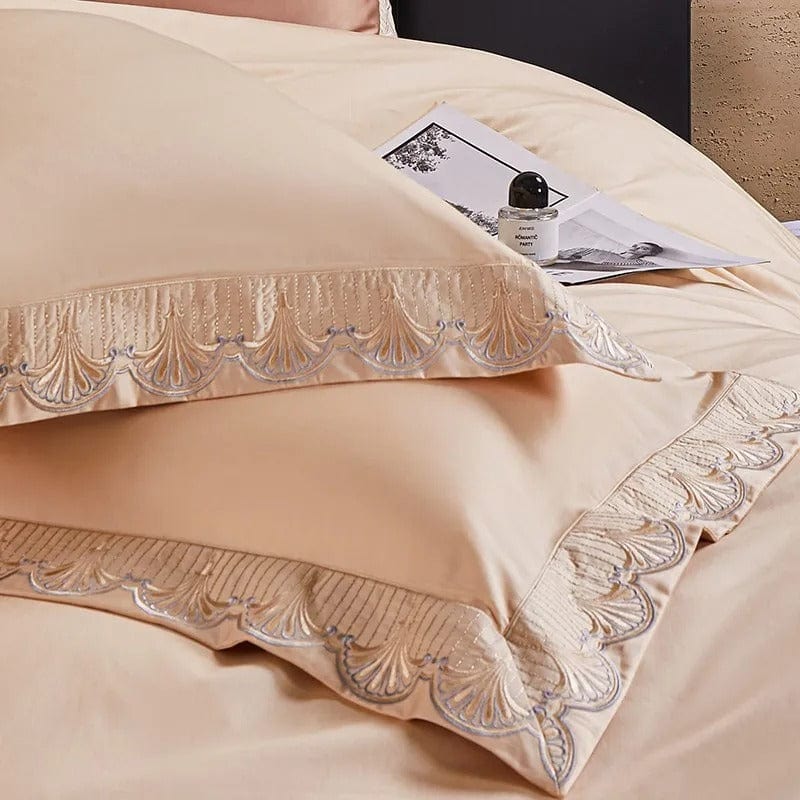 Luxxe Peach - Egyptian Cotton Peach Duvet Cover Set