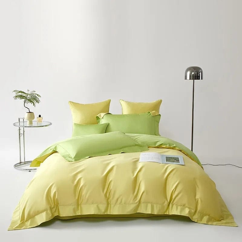 Dream Luxe - Egyptian Cotton Duvet Set in Yellow and Green