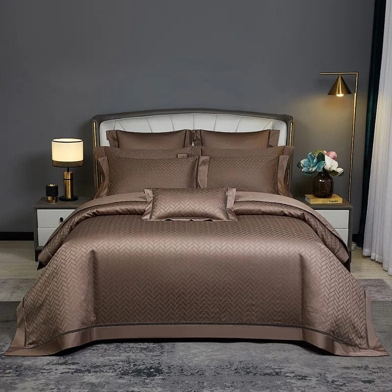Elegance Brown - Luxury Egyptian Cotton Bedding Set