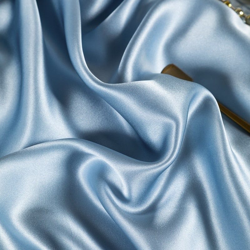 LuxeDream - Sky Blue Mulberry Silk Bedding Set