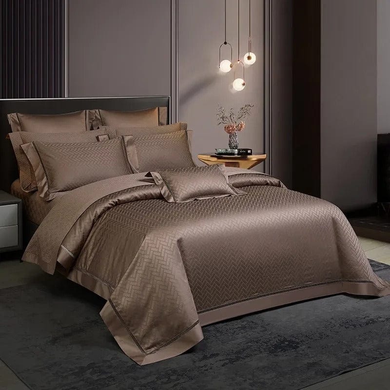 Elegance Brown - Luxury Egyptian Cotton Bedding Set