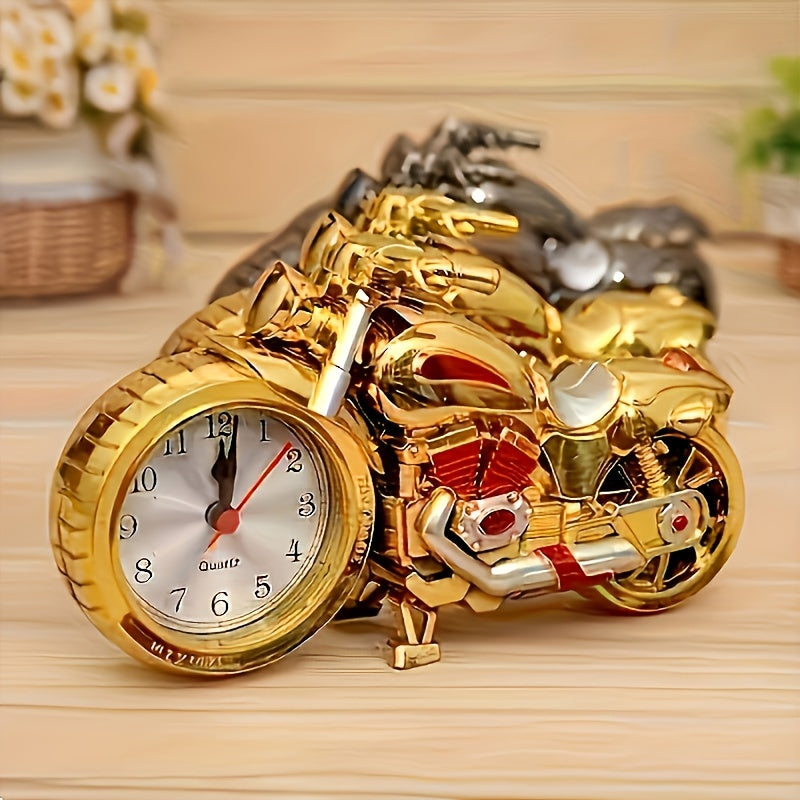 MotoClock - Cartoon Motorcycle Design Quartz Alarm Clock