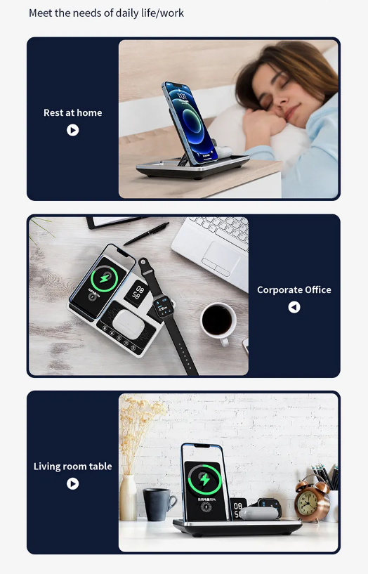 PowerPro Charger - Station de Charge 4-en-1 Sans Fil