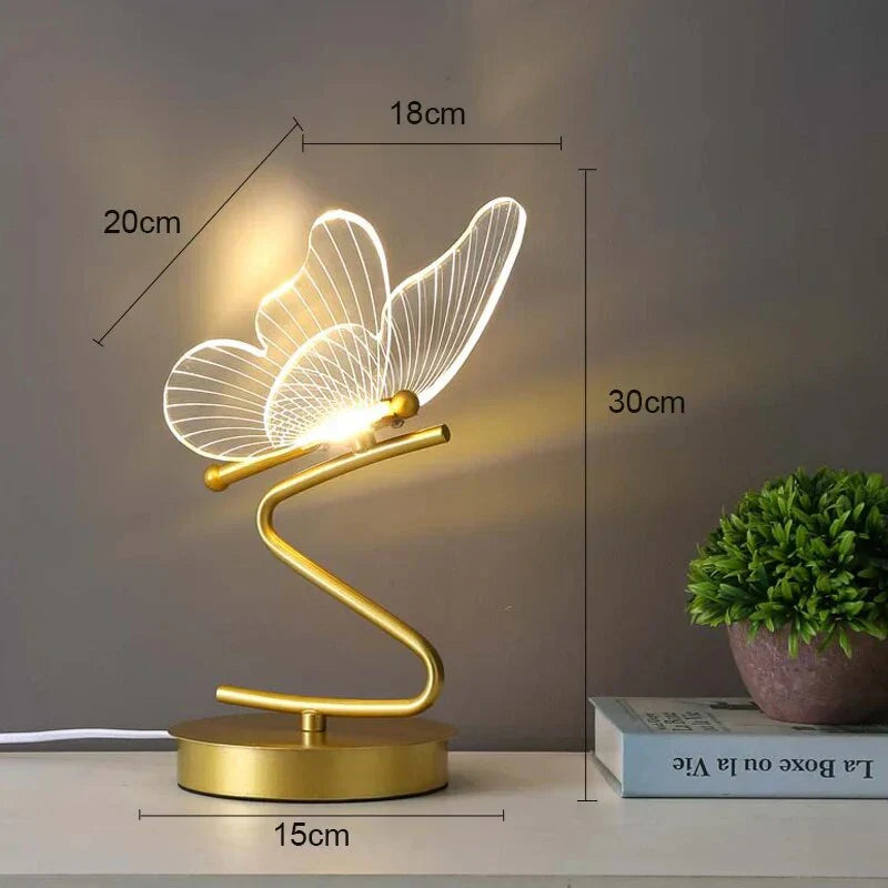 ButterflyLuxe - Lampe LED Design Papillon Élégante
