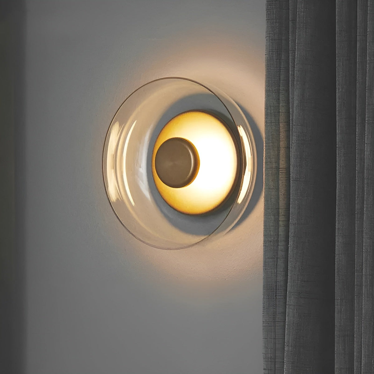 Bjorlin - Golden Accent LED Glass Wall Light