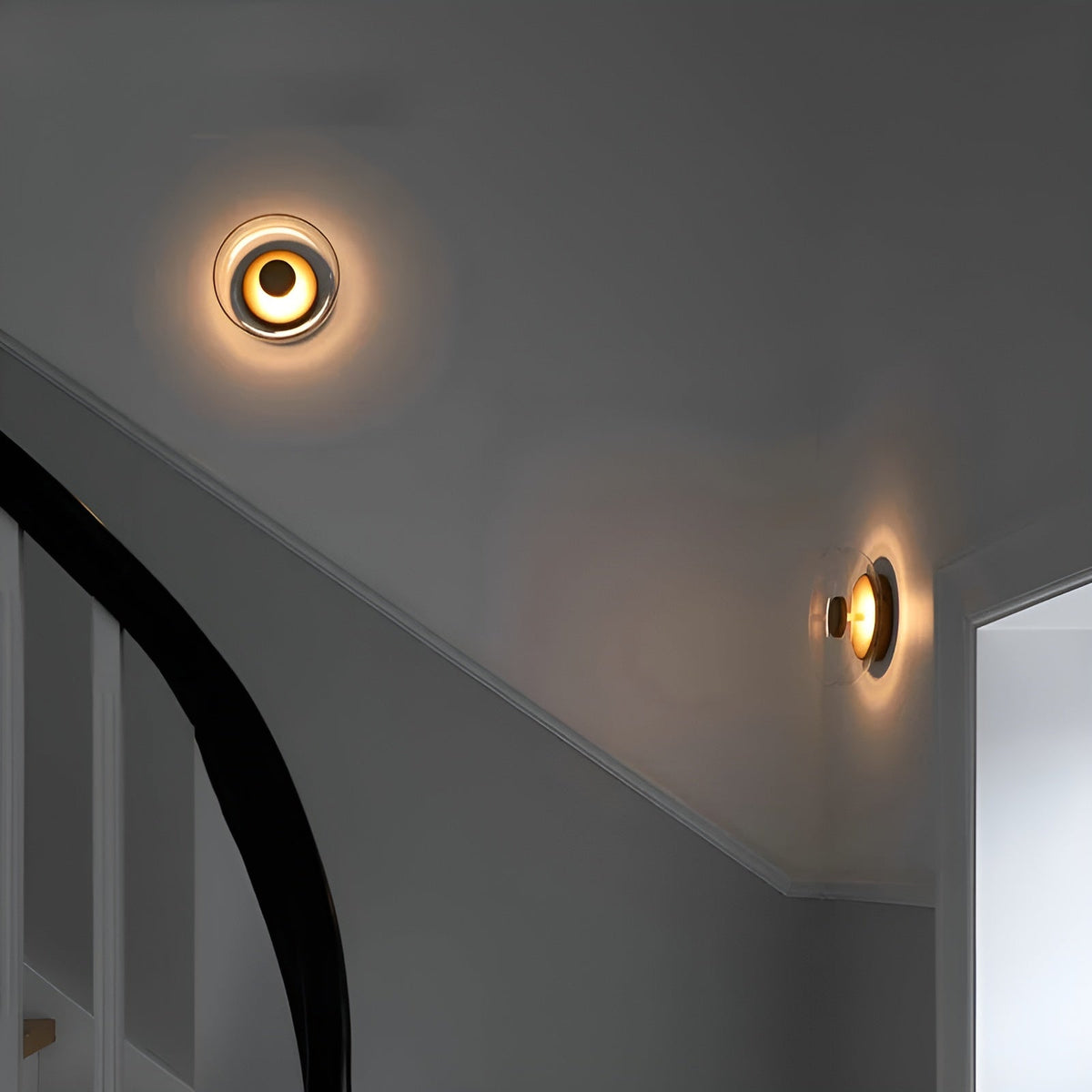 Bjorlin - Golden Accent LED Glass Wall Light