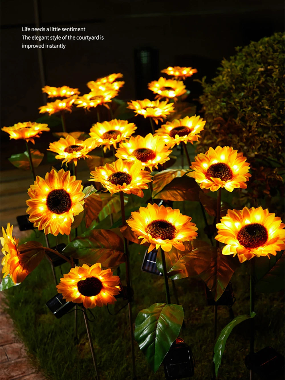SolarBloom - Lampe de Jardin Solaire Tournesol Réaliste