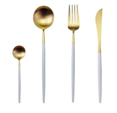 GildFeast - Gold & Silver 24-Piece Stainless Steel Cutlery Set