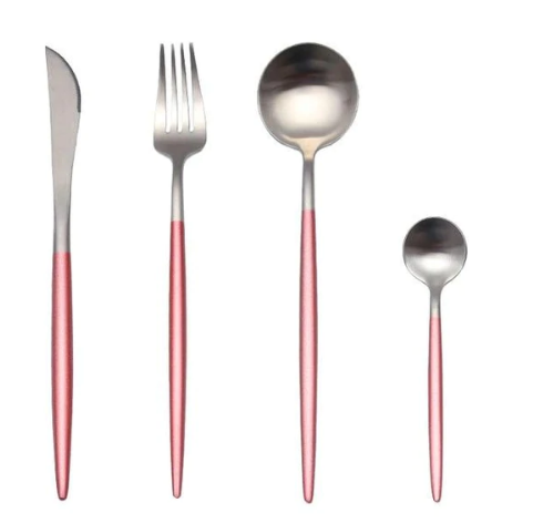 GildFeast - Gold & Silver 24-Piece Stainless Steel Cutlery Set