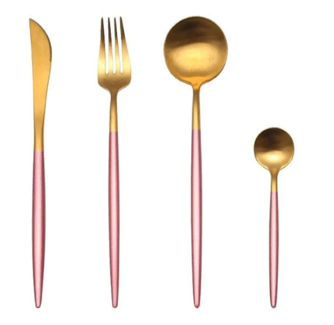 GildFeast - Gold & Silver 24-Piece Stainless Steel Cutlery Set