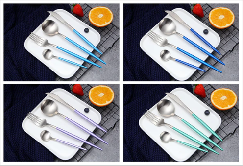 GildFeast - Gold & Silver 24-Piece Stainless Steel Cutlery Set