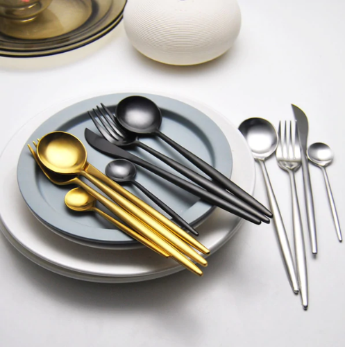 GildFeast - Gold & Silver 24-Piece Stainless Steel Cutlery Set