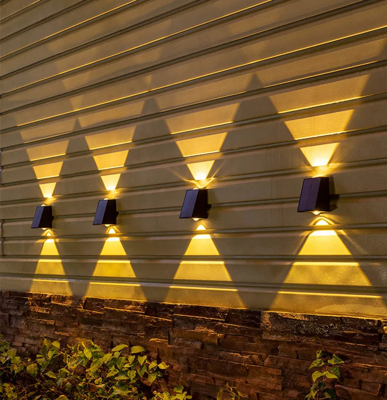 Lampes Solaires Murales LED - Éclairage de jardin sans fil à allumage automatique