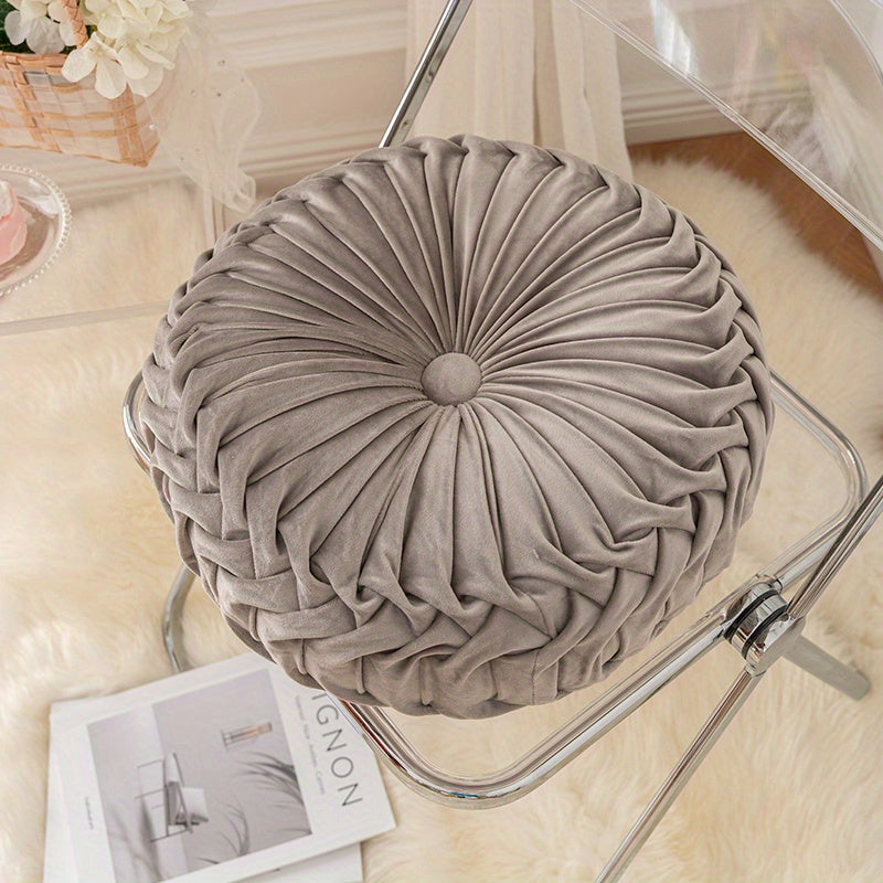 VelvetPumpkin Cushion - Soft Round Velvet Cushion for Your Home