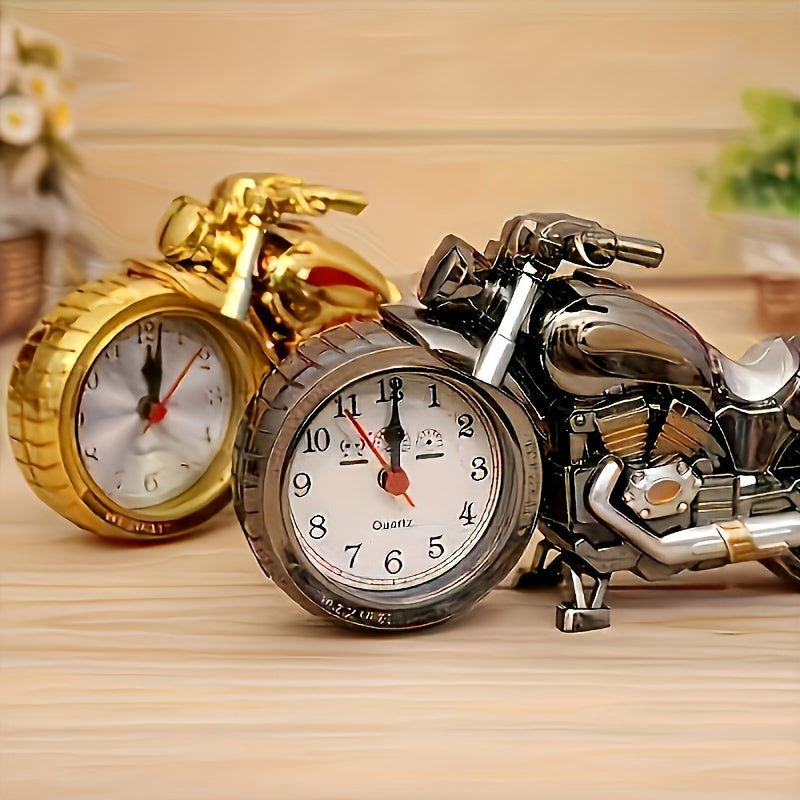 MotoClock - Cartoon Motorcycle Design Quartz Alarm Clock