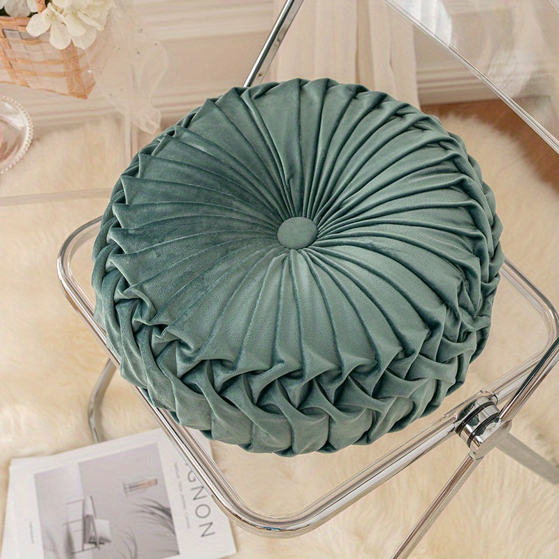 VelvetPumpkin Cushion - Soft Round Velvet Cushion for Your Home