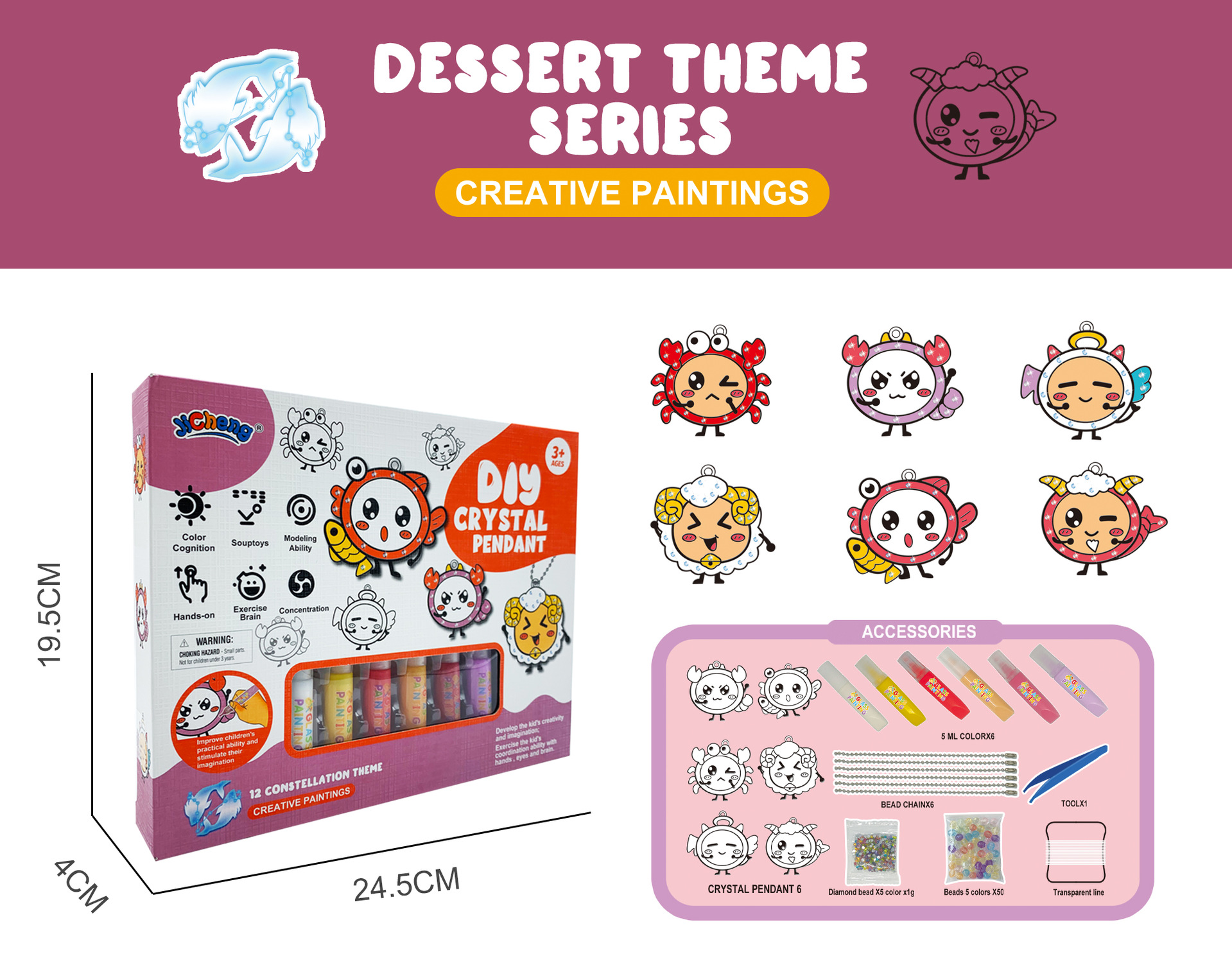 SparkleArt - Paint Your Own Keychain DIY Craft Kit