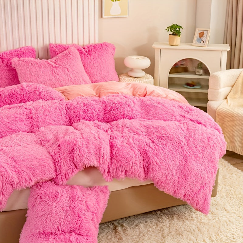 IndulgeNest - Ultra Soft Plush Duvet Cover Set with Zip Closure