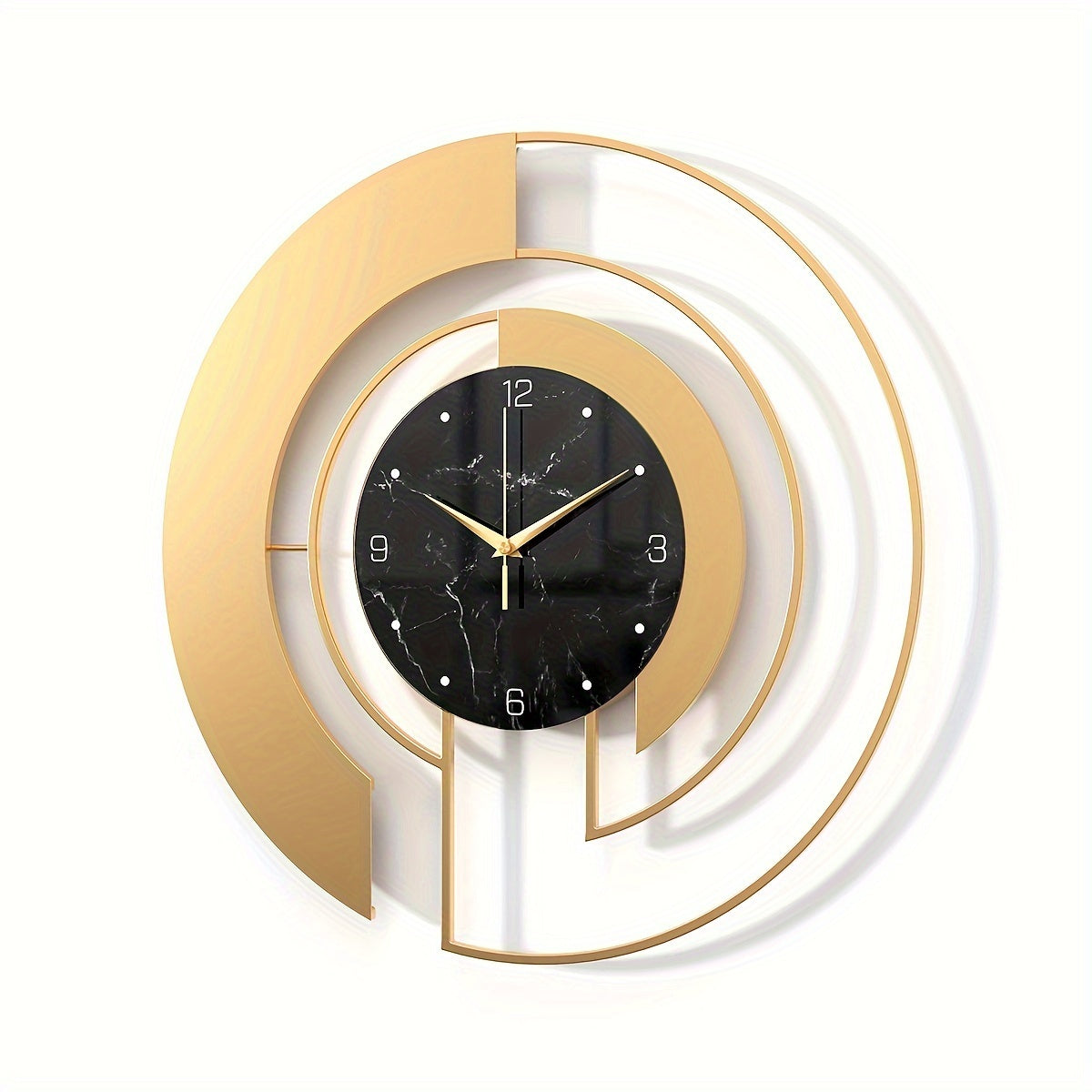 GeoGold Clock - Golden Geometric Wall Clock for Modern Interiors