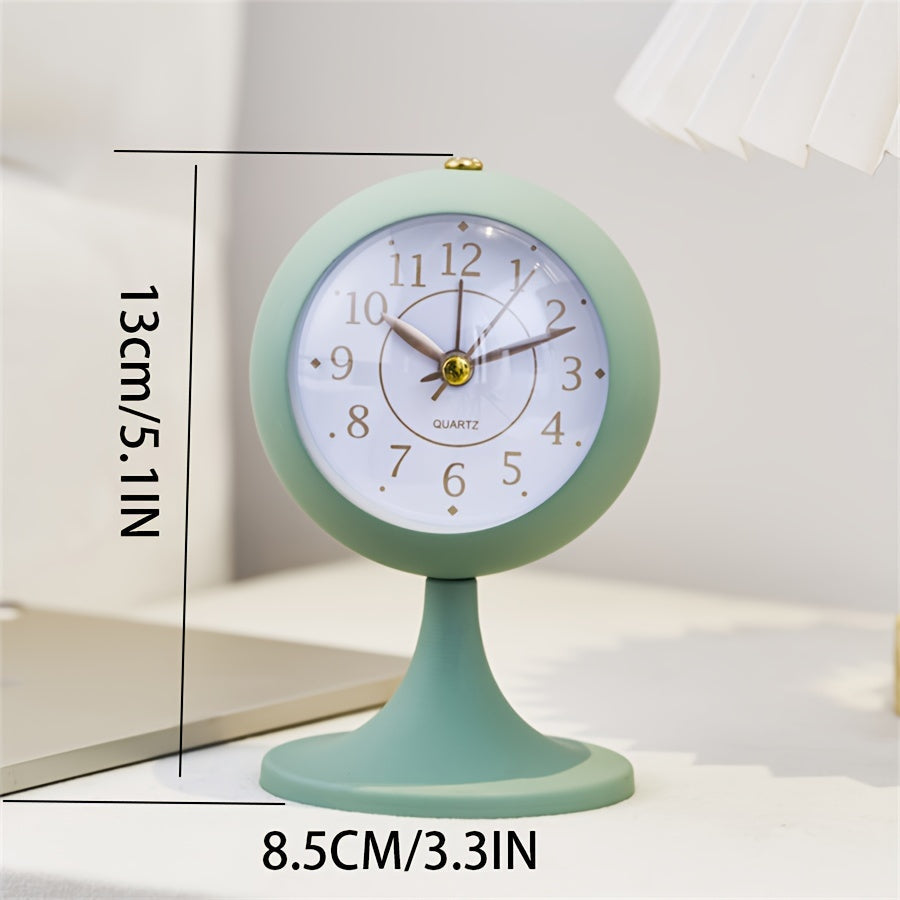 CartoonGlow Clock - Luxury Analog Alarm Clock with Golden Hands