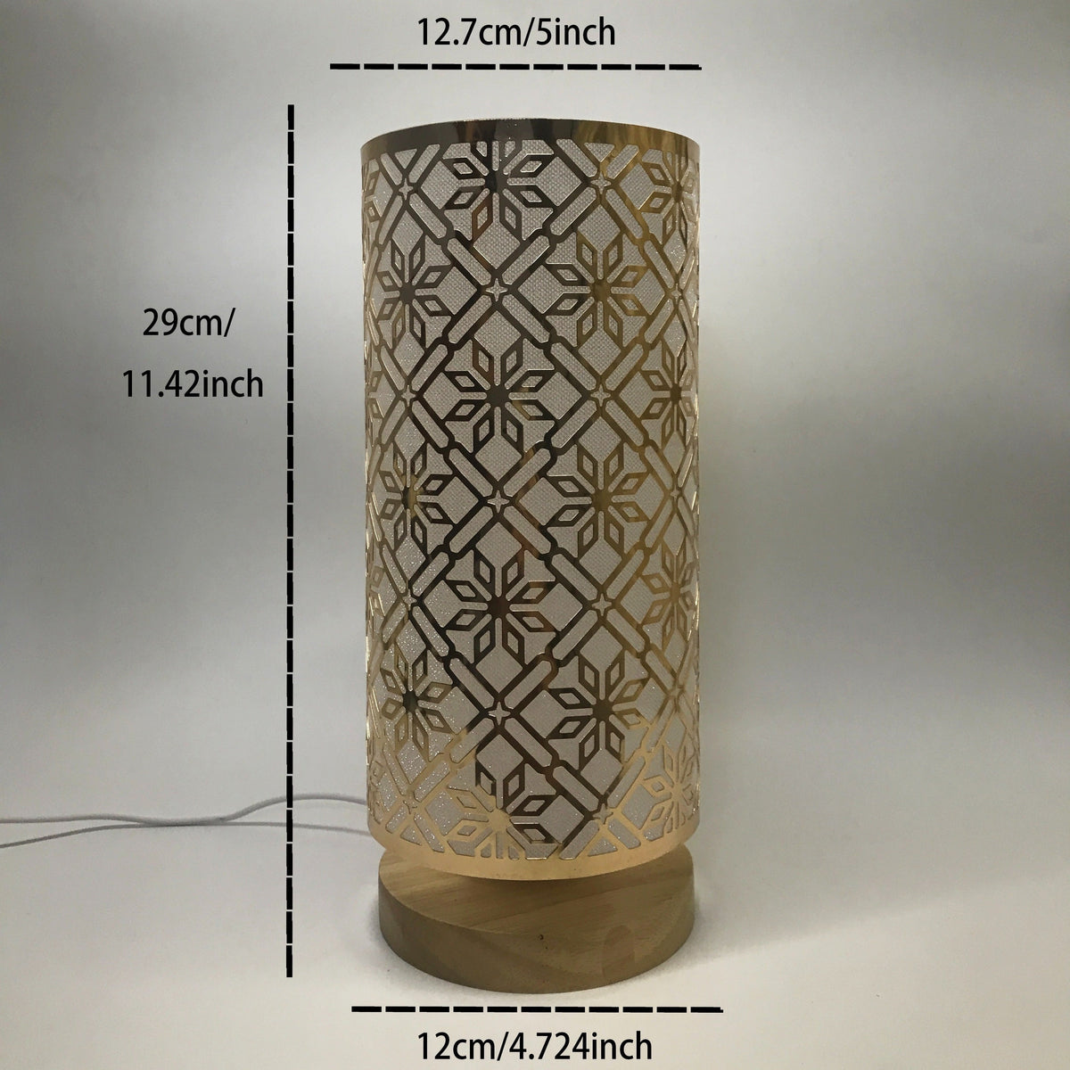 LumiPattern - USB Table Lamp with Metal Frame
