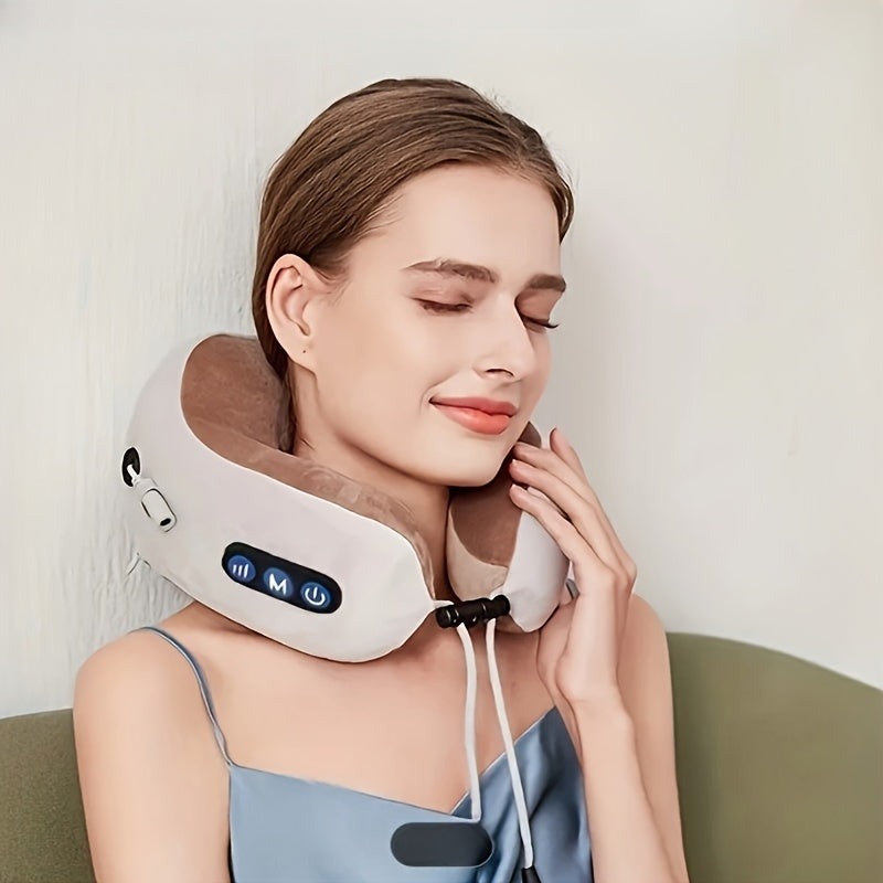 CushionCraft - Massaging U-Shaped Cervical Pillow for Optimal Comfort