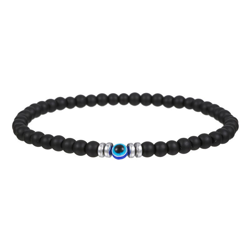 Thor - Bracelet mauvais œil en pierres naturelles 4mm pour homme