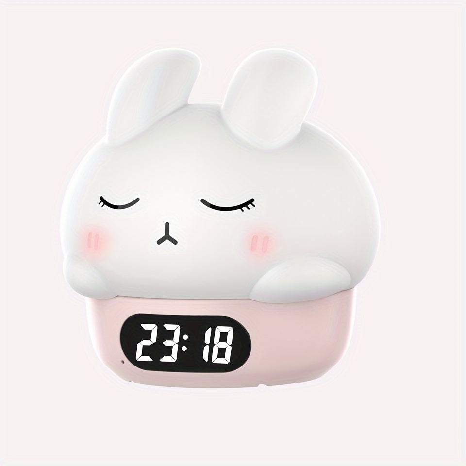 Wimberly - Multicolor LED Bunny Night Light with Built-in Clock
