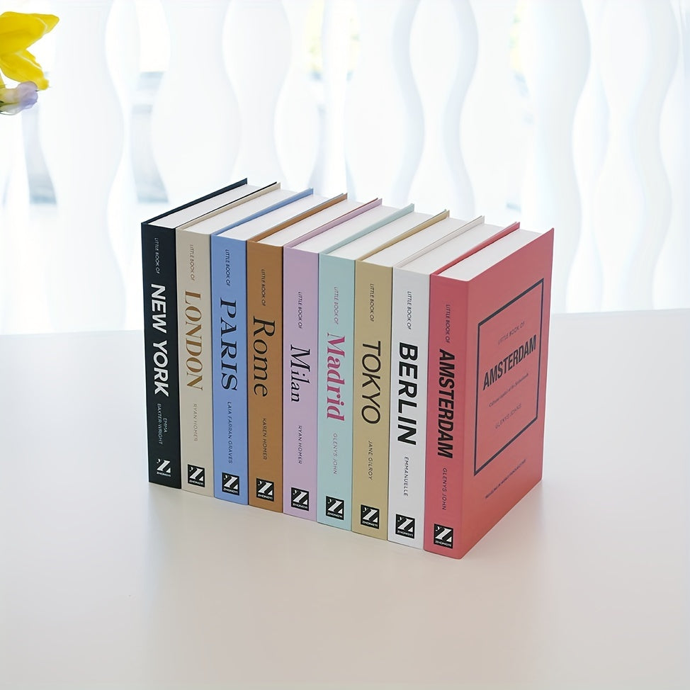 ChicBooks - Elegant Bookends with Classic Faux Books