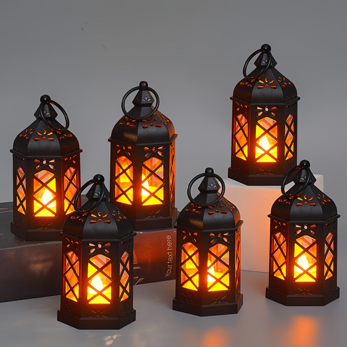 LuxeGlow Lanterns - Rustic LED Lantern Set for a Festive Ambience
