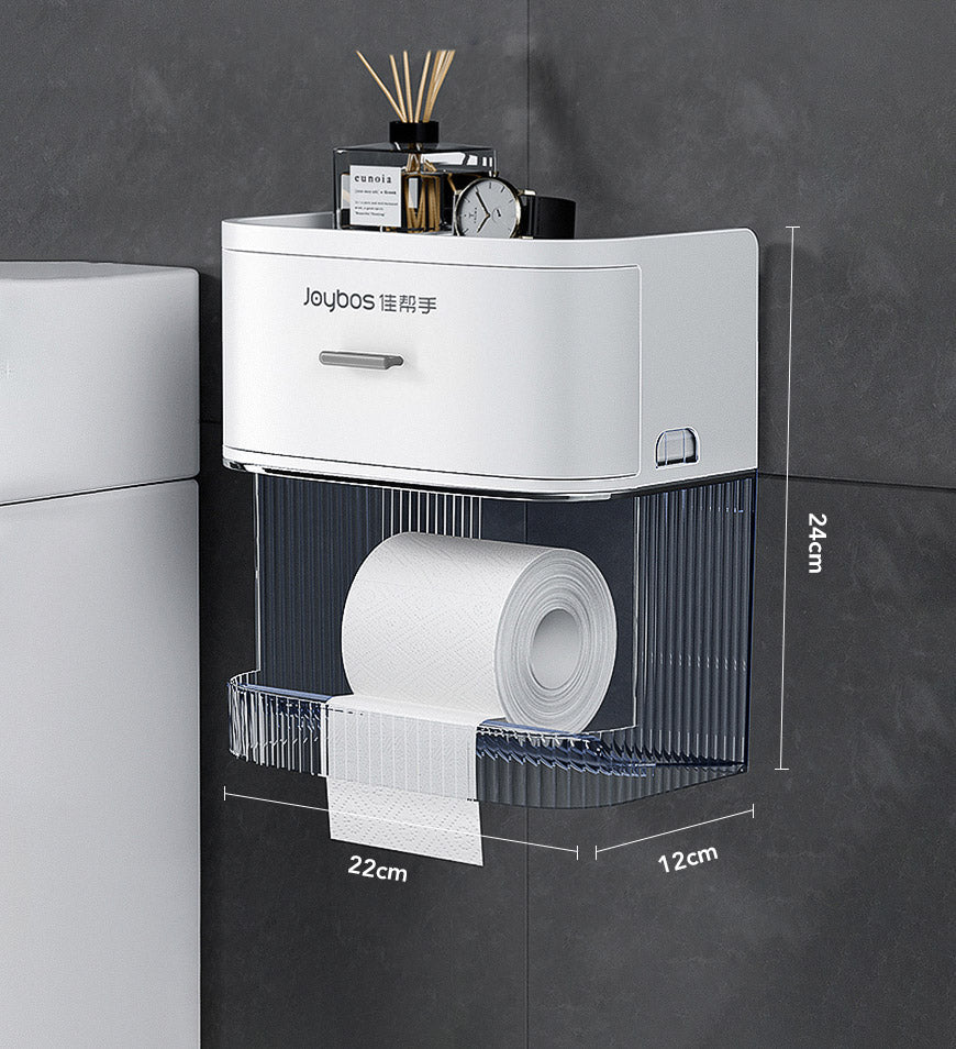SmartStore - Porte-rouleau de papier toilette avec rangement