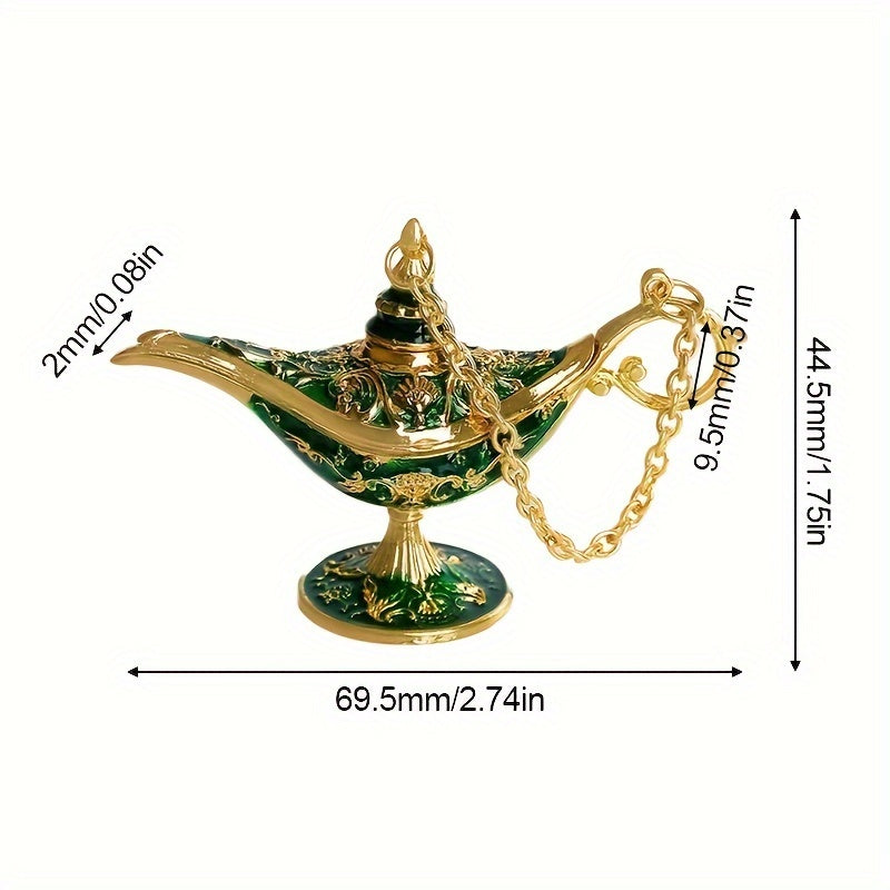 AladdinWish Lamp - Vintage Metal Oil Lamp for Oriental Decor