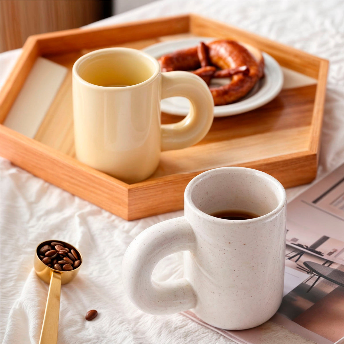Athenea Cup - Luxury Porcelain Cup with Geometric Pattern