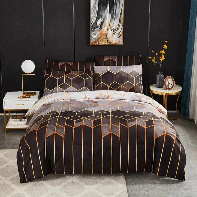 Verlyn - Breathable Cooling Geometric Duvet Cover