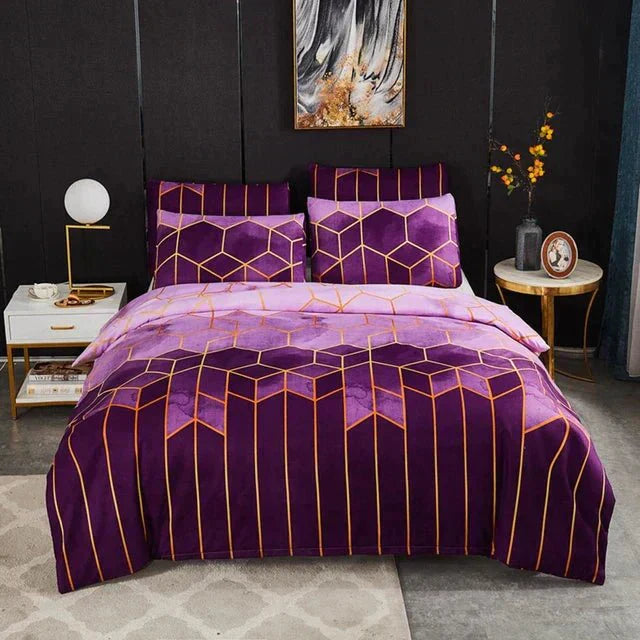 Verlyn - Breathable Cooling Geometric Duvet Cover