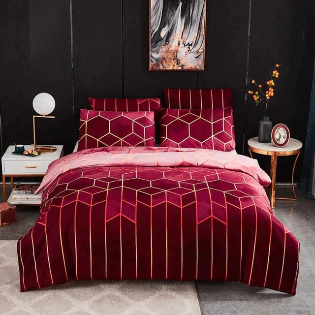 Verlyn - Breathable Cooling Geometric Duvet Cover