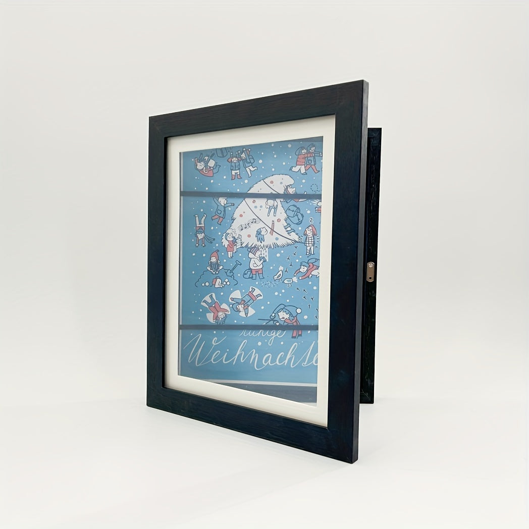 KidArtFrame - Wooden Kids Photo Frame with Front Opening