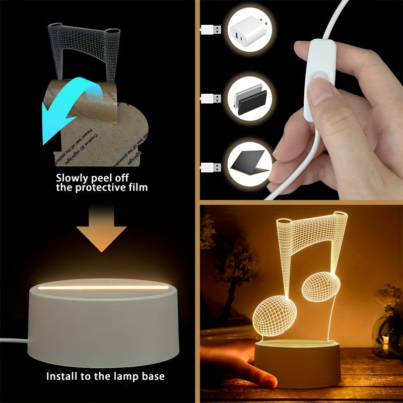 LumiNote - 3D LED Music Note Night Light